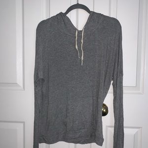 Grey brandy pull over hoodie